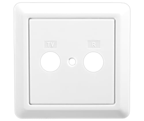 Edision Antennendosen Abdeckung Universal FPO-100, 2-Loch Abdeckung für Anschlussdosen TV-R, 80x80mm, Weiß, Kompatibel TVT-100, TVE-101, WFO-900 und alle gängigen Schalterprogramme Edision Antennendosen Abdeckung Universal FPO-100, 2-Loch Abdeckung für Anschlussdosen TV-R, 80x80mm, Weiß, Kompatibel TVT-100, TVE-101, WFO-900 und alle gängigen Schalterprogramme von Edision