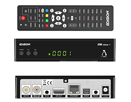 Edision OS Nino Full HD Sat-Kabel-Receiver (1x DVB-S2, 1x DVB-C, WiFi onboard, 2X USB, HDMI, LAN, Linux, Kartenleser) schwarz von Edision