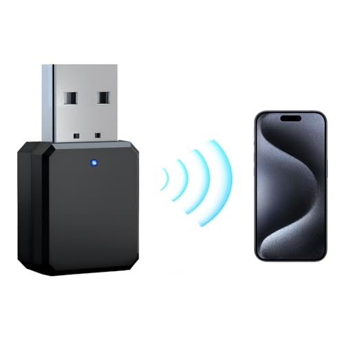 5,1 Bluetooth Empfänger, USB Bluetooth Adapter mit 3,5mm Audiokabel, Audio Adapter Sender Receiver, AUX/USB Dual Ausgang für Auto, Kopfhörer,Stereoanlage, TV von Editbar