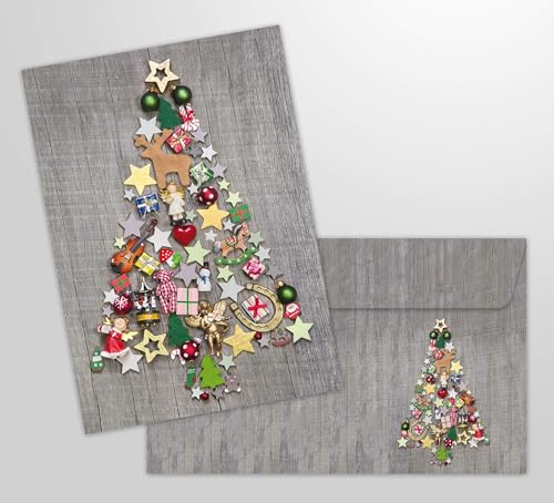 Edition Colibri 10 Weihnachtskarten: Bunter Weihnachtsbaum mit passendem Umschlag, A6, nostalgische, Weihnachtskarten mit Umschlag Set (11002) Edition Colibri 10 Weihnachtskarten: Bunter Weihnachtsbaum mit passendem Umschlag, A6, nostalgische, Weihnachtskarten mit Umschlag Set (11002) von Edition Colibri