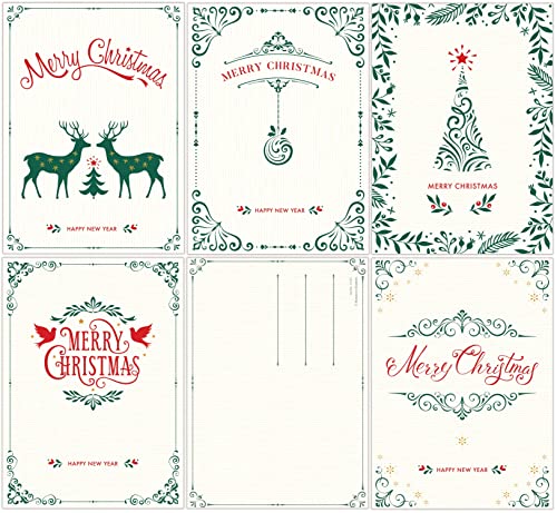 Edition Colibri 50 Weihnachtskarten NOSTALGIE 2024": Postkarten-Set (5 Motive x 10 St. = 50 St.) nostalgisch - ein Nostalgie-Weihnachtspostkarten-Set im Retro/Vintage-Stil (11121-25) von Edition Colibri
