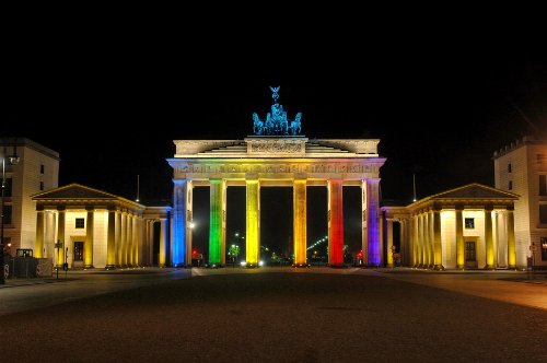 Edition Colibri Berlin Postkarte mit Wackelbild BRANDENBURGER TOR/FESTIVAL OF LIGHTS von Edition Colibri