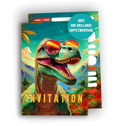 Edition Colibri Dino Sommer Einladungskarten - 10 DIN A6 Karten zum Befüllen | Lustige Einladungen für Kinderparty, Dinosaurier Geburtstag, T-Rex, Junge, Mädchen Edition Colibri Dino Sommer Einladungskarten - 10 DIN A6 Karten zum Befüllen | Lustige Einladungen für Kinderparty, Dinosaurier Geburtstag, T-Rex, Junge, Mädchen von Edition Colibri