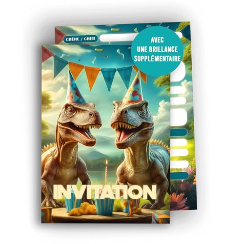 Edition Colibri Einladungskarten Geburtstag Dinosaurier - 10 DIN A6 Karten zum Befüllen | Lustige Einladungen für Kinder, T-Rex Party, Jungen, Mädchen Edition Colibri Einladungskarten Geburtstag Dinosaurier - 10 DIN A6 Karten zum Befüllen | Lustige Einladungen für Kinder, T-Rex Party, Jungen, Mädchen von Edition Colibri