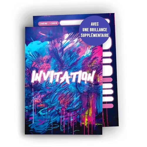Edition Colibri Graffiti Einladungskarten - 10 DIN A6 Karten zum Befüllen | Coole Einladungen für Geburtstag Jugendliche, Urban Party, Hip-Hop, Junge, Mädchen Edition Colibri Graffiti Einladungskarten - 10 DIN A6 Karten zum Befüllen | Coole Einladungen für Geburtstag Jugendliche, Urban Party, Hip-Hop, Junge, Mädchen von Edition Colibri