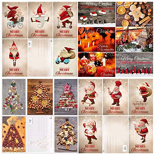 Edition Colibri Lustige und nostalgische Weihnachtskarten (Mix-Set 3): 20 Motive - ein bunter Mix aus Nostalgie- und witzigen Weihnachtspostkarten von Edition Colibri