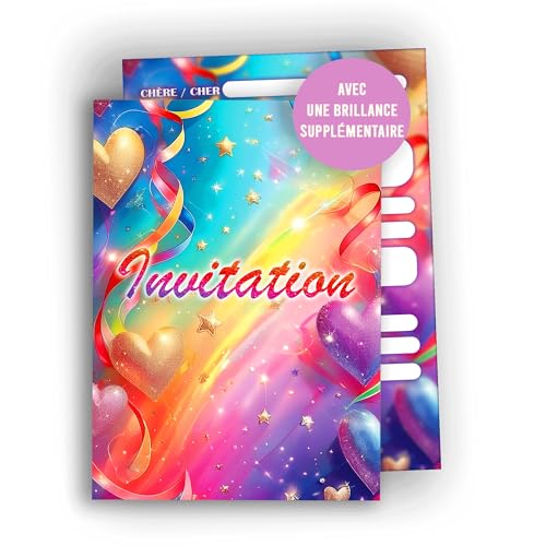 Edition Colibri Regenbogen-Einladungskarten - 10 DIN A6 Karten zum Befüllen | Feenhafte Einladungen zum Geburtstag Mädchen Herz Party Sterne Magisch Edition Colibri Regenbogen-Einladungskarten - 10 DIN A6 Karten zum Befüllen | Feenhafte Einladungen zum Geburtstag Mädchen Herz Party Sterne Magisch von Edition Colibri