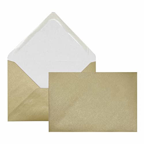 Edition Seidel 100 Premium Briefumschläge Farbe gold Umschläge Kuvert farbig Format ähnlich B6 12,0 x 17,5 cm 80 g/m² (Gold, 100 Stück/Pieces/Pièce) von Edition Seidel