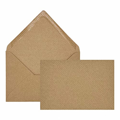 Edition Seidel 100 Premium Briefumschläge Umschläge Kuvert farbig Format ähnlich B6 12,0 x 17,5 cm 80 g/m² (Kraftpapier, 100 Stück/Pieces/Pièce) von Edition Seidel