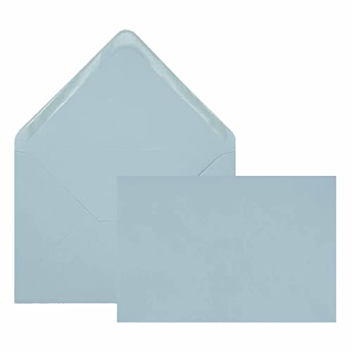 Edition Seidel 25 blaue hellblaue Premium Briefumschläge Umschläge Kuvert farbig Format ähnlich B6 12,0 x 17,5 cm 80 g/m² (Blau Hellblau, 25 Stück/Pieces/Pièce) von Edition Seidel