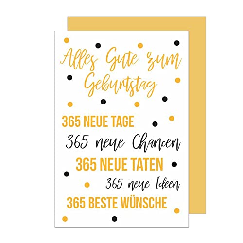 Edition Seidel Premium Geburtstagskarte mit Goldprägung und Umschlag. Glückwunschkarte Grusskarte Billet Karte Geburtstag Happy Birthday Mann Frau Sprüche Gold (G2664 SW022) (Design 7) von Edition Seidel