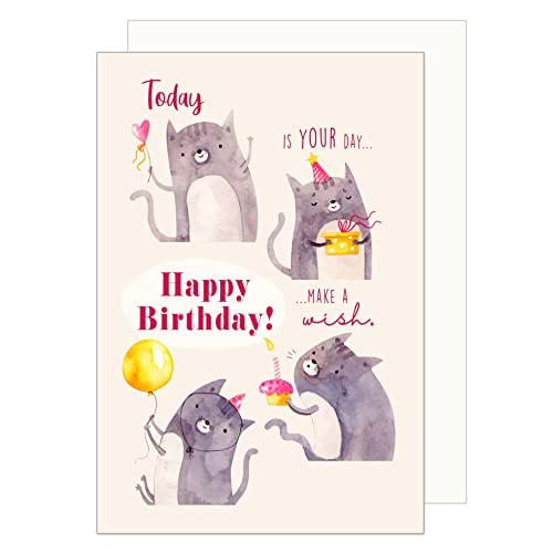 Edition Seidel Premium Geburtstagskarte mit Umschlag. Glückwunschkarte Billet Happy Birthday Geburtstag Grusskarte Mann Frau Kids lustig (G3394 SW023) von Edition Seidel