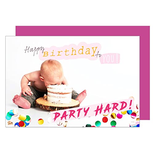 Edition Seidel Premium Geburtstagskarte mit Umschlag. Glückwunschkarte Billet Happy Birthday Grusskarte Mann Frau Humor lustig Party (G3417 SW023) von Edition Seidel