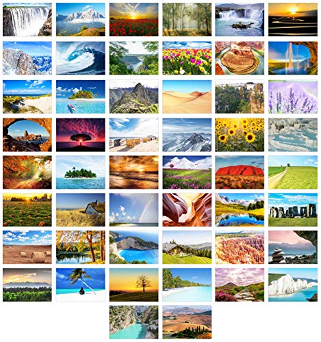 Edition Seidel Set 100 Premium Postkarten Landschaften (2x50 Karten) Natur Meer Berge Wälder Täler Karten Postkarte von Edition Seidel