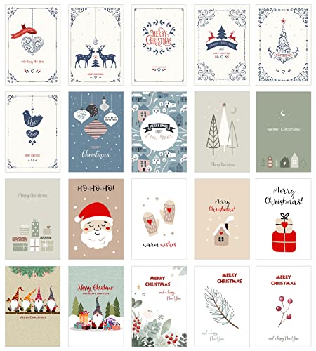 Edition Seidel Set 20 Premium Designer Weihnachtskarten mit Briefumschlag - Karten Weihnachten Postkarten von Edition Seidel