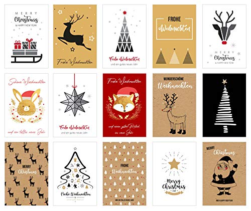 Edition Seidel Set 30 Weihnachtspostkarten (2x15) Weihnachten Karten Postkarten Weihnachtskarten von Edition Seidel