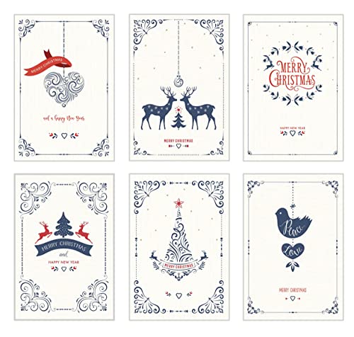 Edition Seidel Set 6 Premium Weihnachtskarten mit Briefumschlag - Karten Weihnachten Postkarten von Edition Seidel