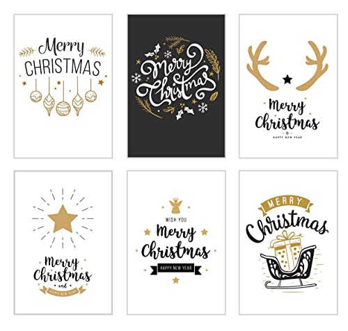 Edition Seidel Set 6 Premium Weihnachtskarten mit Briefumschlag - Karten Weihnachten Postkarten von Edition Seidel