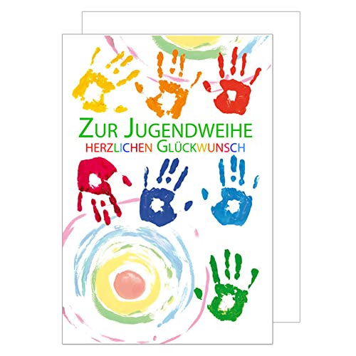 Edition Seidel exklusive Premium Karte zur Jugendweihe mit Umschlag. Glückwunschkarte Grusskarte Jugendweihe einzelne eine Karte Junge Mädchen Karte (JW118 SW022) von Edition Seidel