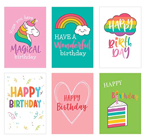 Set 6 schöne Geburtstagskarten mit Sprüchen. Glückwunschkarten zum Geburtstag mit Umschlag. Grusskarte Geburtstagskarte Happy Birthday Mann Frau von Edition Seidel