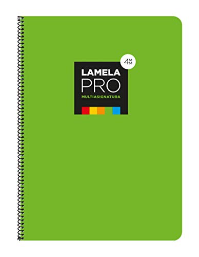 EDITORIAL LAMELA Extra hartes Notizbuch, 100 Blatt, 4 mm, grün, 5 Stück von Editorial Lamela