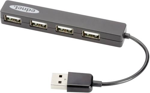 Ednet 85040 4 Port USB 2.0-Hub Schwarz von Ednet