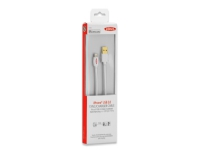 Ednet Apple Lade-/Datenkabel, Apple 8pin - USB A St/St, 3.0m, iP5/6/7, High Speed, MFI, gold, we, 3 m, Lightning, USB A, Weiß, Gerade, Gerade von Ednet