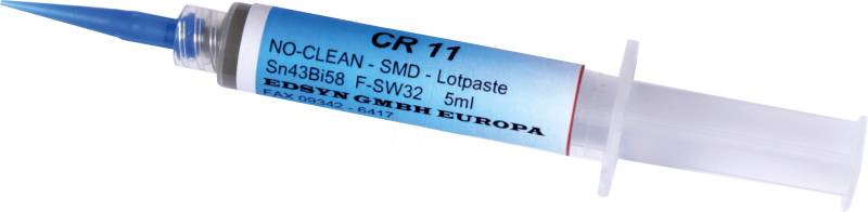 CR 11 - Lötpaste, CR 11, bleifrei, No-Clean, Sn42Bi58, 10 gr von Edsyn