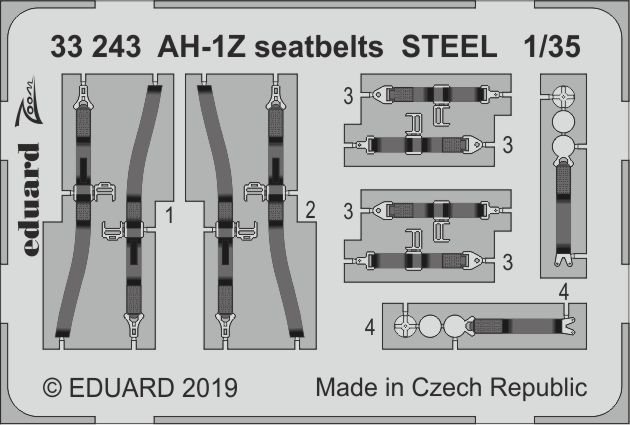 AH-1Z - Seatbelts STEEL [Academy] von Eduard