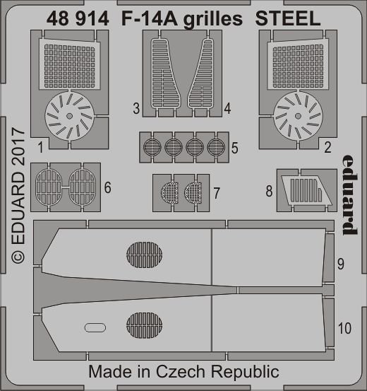 Grumman F-14A Tomcat - Grilles STEEL [Tamiya] von Eduard