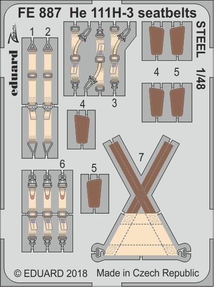 Heinkel He 111 H-3 - seatbelts STEEL [ICM] von Eduard