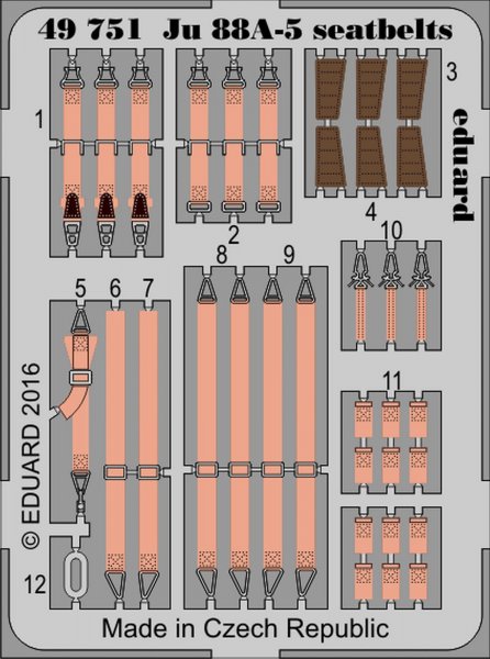 Junkers JU 88 A-5 - Seatbelts [ICM] von Eduard