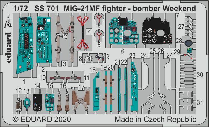 MiG-21MF fighter-bomber - Weekend [Eduard] von Eduard