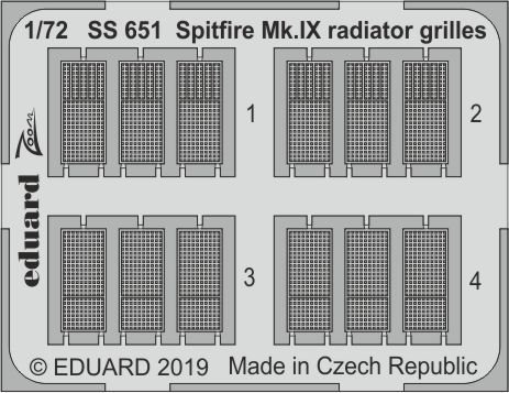 Spitfire Mk.IX - Radiator grilles [Eduard] von Eduard