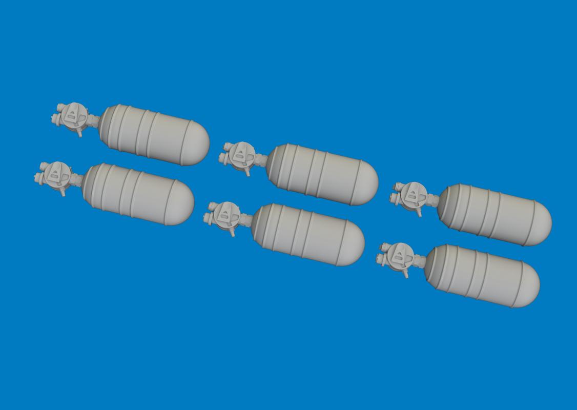 WWII USAAF oxygen cylinder A-6 - Print WWII USAAF oxygen cylinder A-6 - Print von Eduard