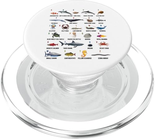 A-Z Ocean Life Alphabet Erkundung der Meerestiere PopSockets PopGrip für MagSafe von Educational Science Ideas
