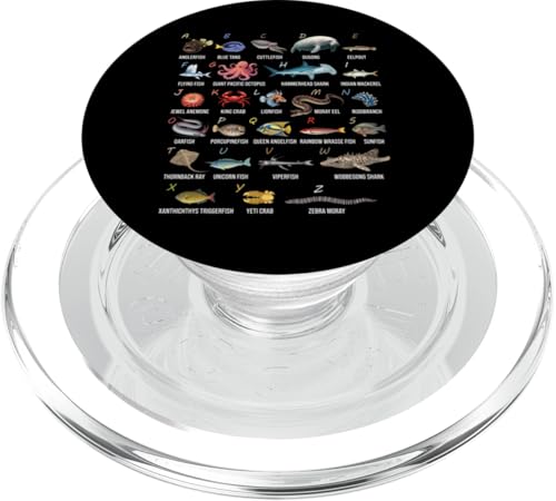 A-Z Ocean Life Alphabet Erkundung der Meerestiere PopSockets PopGrip für MagSafe von Educational Science Ideas