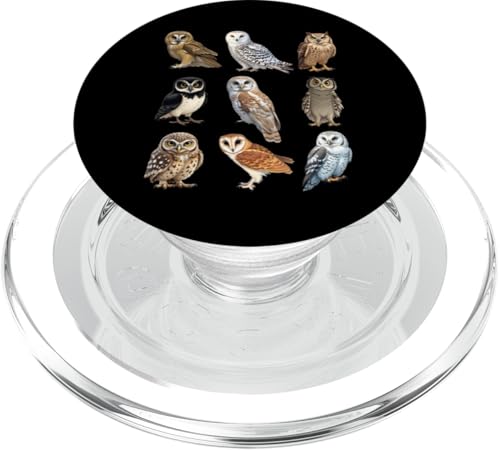 Arten von Eulen Ornithologie Eulenarten Identifikationstabelle PopSockets PopGrip für MagSafe von Educational Science Ideas