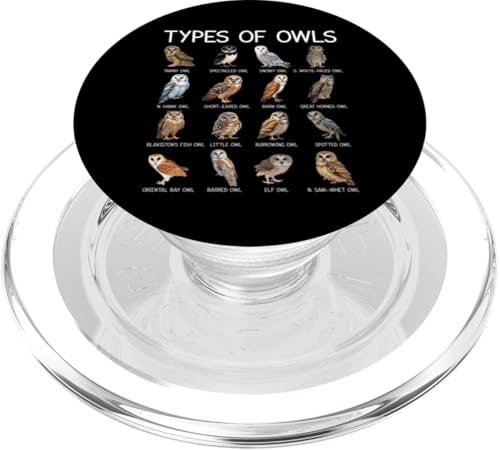 Arten von Eulen Ornithologie Eulenarten Identifikationstabelle PopSockets PopGrip für MagSafe von Educational Science Ideas