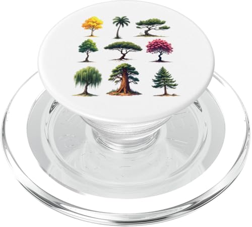 Verschiedene Arten von Bäumen Earth Day Nature Dendrologie PopSockets PopGrip für MagSafe von Educational Science Ideas