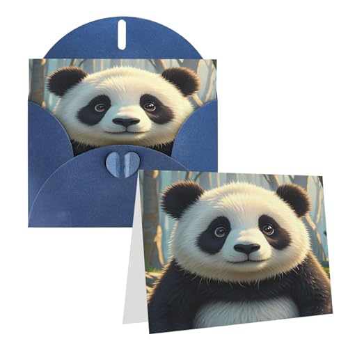Eekstdbn Grußkarten Anime Panda Grußkarte mit allen Anlässen Karten Einladung Urlaub Karte Jahrestag Karte von Eekstdbn