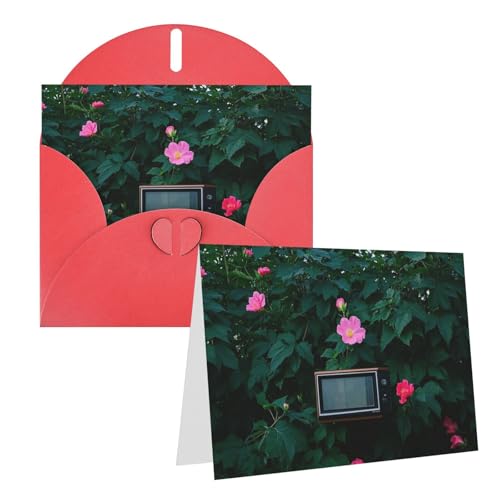 Eekstdbn Grußkarten Baumwolle Rose Hibiskus Grußkarte mit allen Anlässen Karten Einladung Urlaubskarte Jubiläumskarte von Eekstdbn