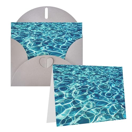 Eekstdbn Grußkarten Blau Aqua Pool Wasser Grußkarte mit allen Anlässen Karten Einladung Urlaub Karte Jahrestag Karte von Eekstdbn