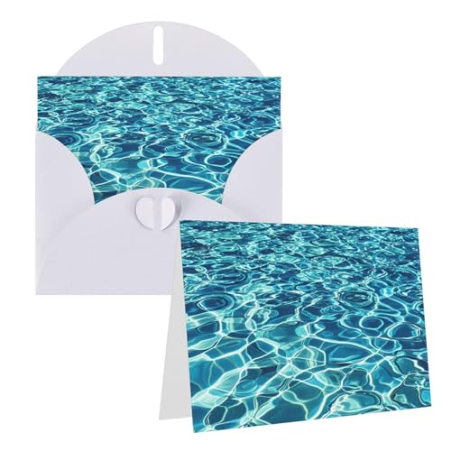 Eekstdbn Grußkarten Blau Aqua Pool Wasser Grußkarte mit allen Anlässen Karten Einladung Urlaub Karte Jahrestag Karte von Eekstdbn
