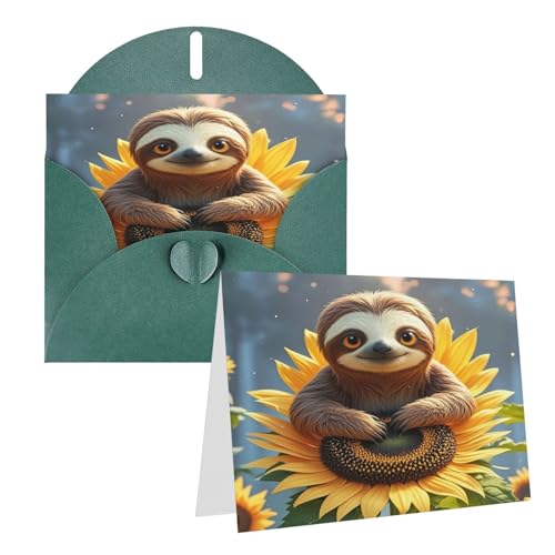 Eekstdbn Grußkarten Cartoon Faultier sitzend auf Sonnenblume Grußkarte mit allen Anlässen Karten Einladung Urlaubskarte Jubiläumskarte Eekstdbn Grußkarten Cartoon Faultier sitzend auf Sonnenblume Grußkarte mit allen Anlässen Karten Einladung Urlaubskarte Jubiläumskarte von Eekstdbn