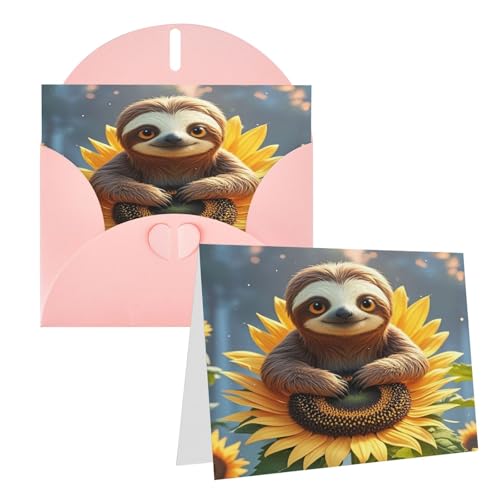 Eekstdbn Grußkarten Cartoon Faultier sitzend auf Sonnenblume Grußkarte mit allen Anlässen Karten Einladung Urlaubskarte Jubiläumskarte Eekstdbn Grußkarten Cartoon Faultier sitzend auf Sonnenblume Grußkarte mit allen Anlässen Karten Einladung Urlaubskarte Jubiläumskarte von Eekstdbn