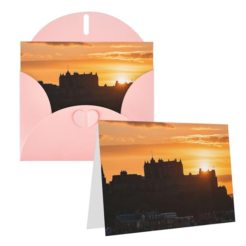 Eekstdbn Grußkarten Edinburgh Castle Sunset Grußkarte mit allen Anlässen, Einladung, Urlaubskarte, Jubiläumskarte von Eekstdbn