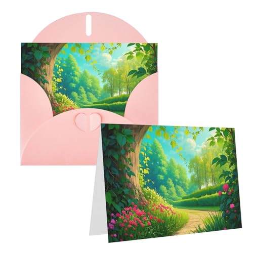 Eekstdbn Grußkarten Efeu Romantisch & Landschaft Frühlingsblumen Grußkarte mit allen Anlässen Karten Einladung Urlaubskarte Jubiläumskarte von Eekstdbn