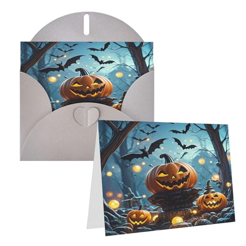 Eekstdbn Grußkarten Halloween Fliegende Fledermäuse Grußkarte mit allen Anlässen Karten Einladung Urlaub Karte Jubiläumskarte von Eekstdbn