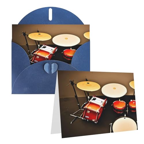 Eekstdbn Grußkarten Schlagzeug-Set Standard-Grußkarte mit allen Anlässen Karten Einladung Urlaubskarte Jubiläumskarte Eekstdbn Grußkarten Schlagzeug-Set Standard-Grußkarte mit allen Anlässen Karten Einladung Urlaubskarte Jubiläumskarte von Eekstdbn